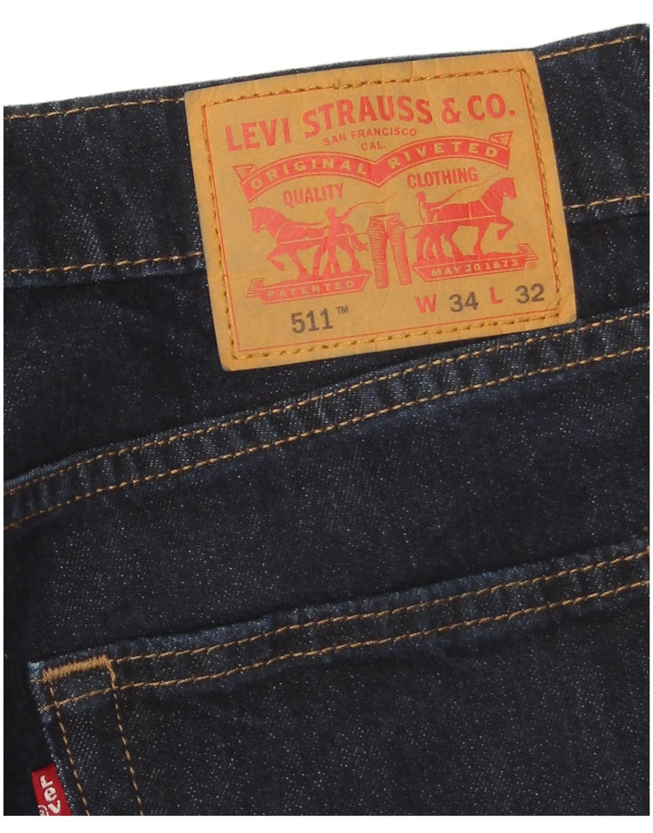 Levi's muške 511 uske traperice W34 L31 tamnoplavi pamuk
