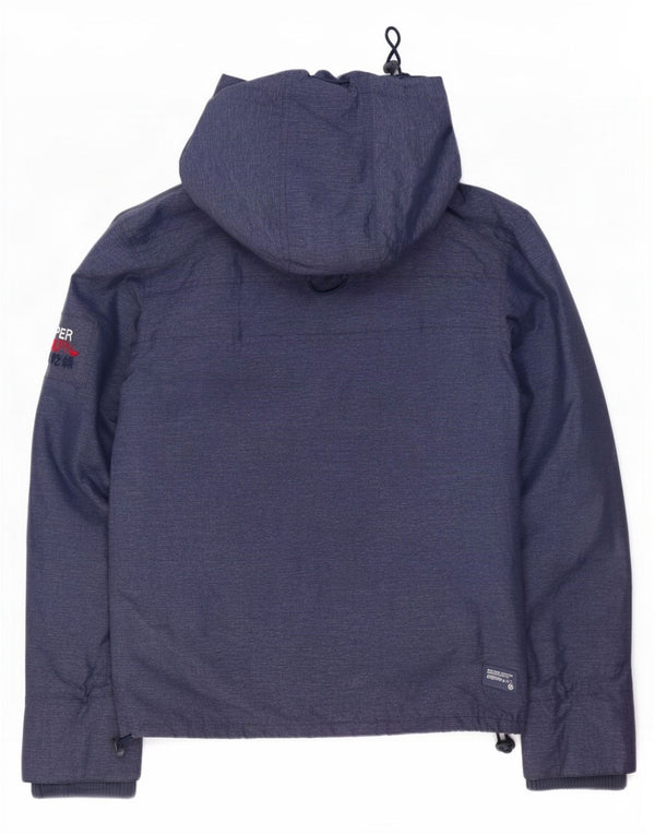 Superdry ženska vjetrovka s kapuljačom UK 14 srednje tamnoplavi najlon