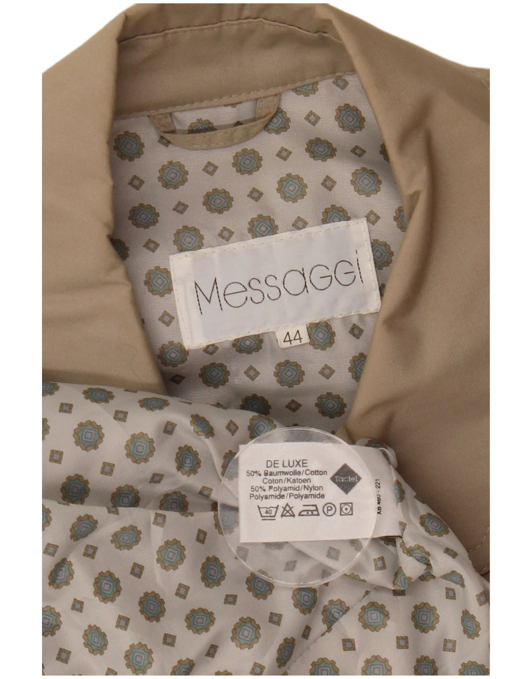 Vintage ženski veliki baloner EU 44 XL bež pamuk