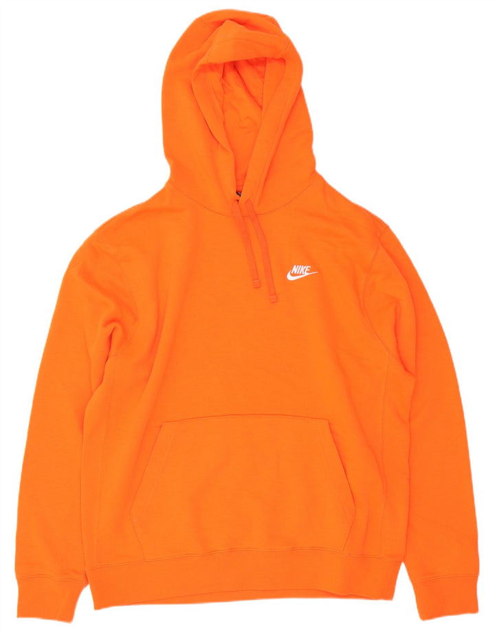 Nike muška majica s kapuljačom velika narančasta pamučna