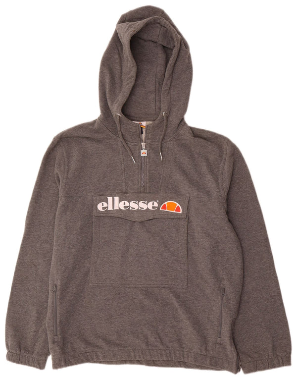Ellesse Ženska prevelika majica s kapuljačom s kapuljačom UK 12 srednje siva s mrljama