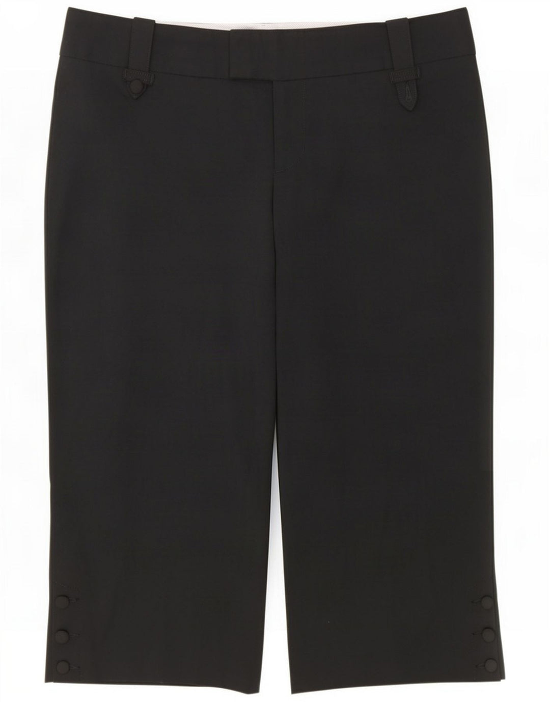 Mossimo ženske kapri hlače US 12 Large W34 L21 crni poliester