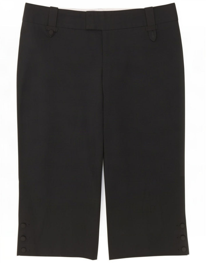 Mossimo ženske kapri hlače US 12 Large W34 L21 crni poliester