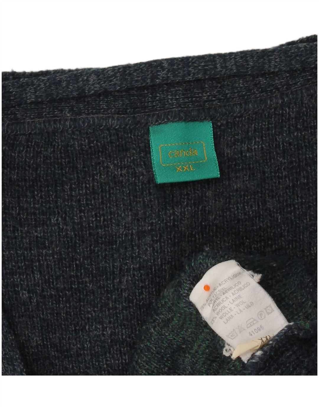 CANDA muški pulover slobodnog kroja 2XL tamnoplavi argyle/dijamantni akril