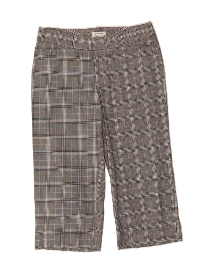 DOCKERS Womens Curvy Mid Rise Capri Trousers US 6 Medium W30 L20 Grey Vintage Dockers and Second-Hand Dockers from Messina Hembry 