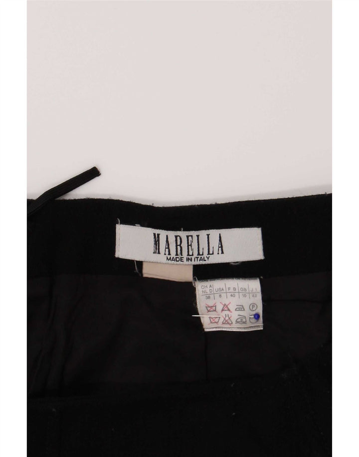 Marella ženska mini suknja UK 10 mala W26 crna vuna