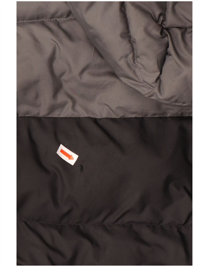 Podstavljena jakna s kapuljačom Adidas za dječake 13-14 godina, crna poliesterska boja