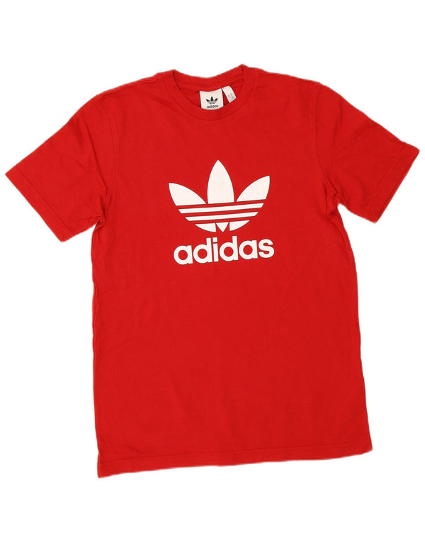 Adidas Mens Graphic T-Shirt Top XS Red Cotton