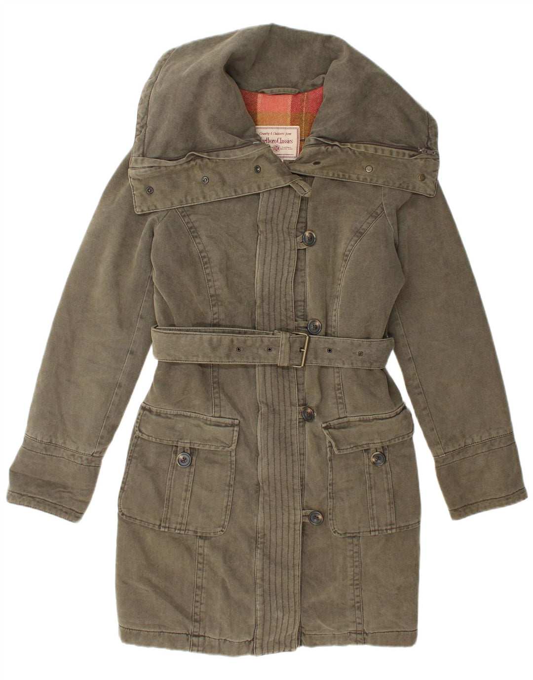 Ženska vjetrovka Marlboro Classics UK 12 Srednje zeleni pamuk