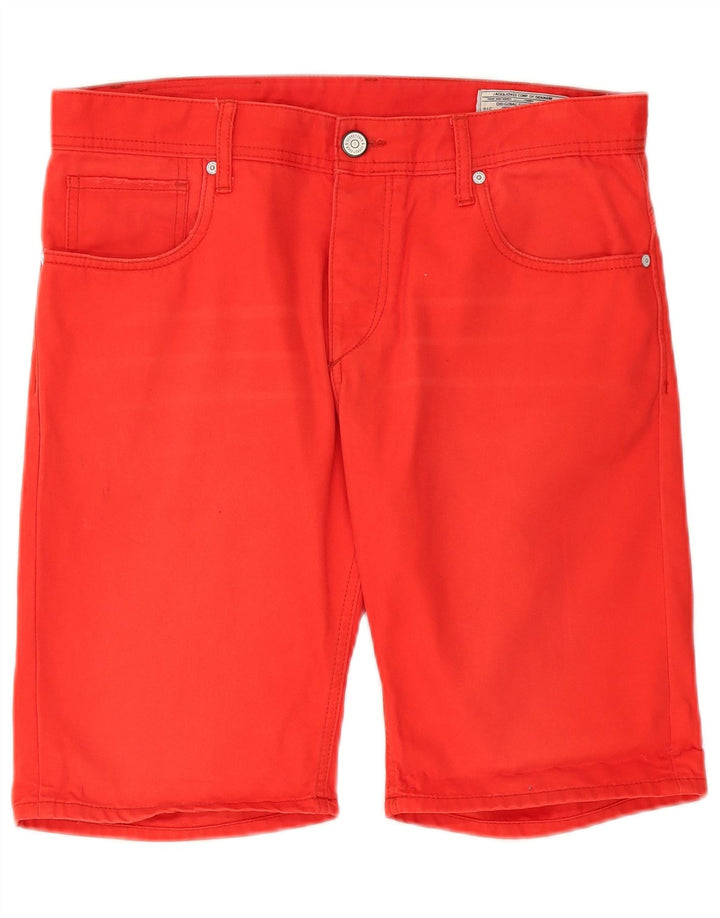 Jack & Jones muške traper kratke hlače velike W34 crveni pamuk