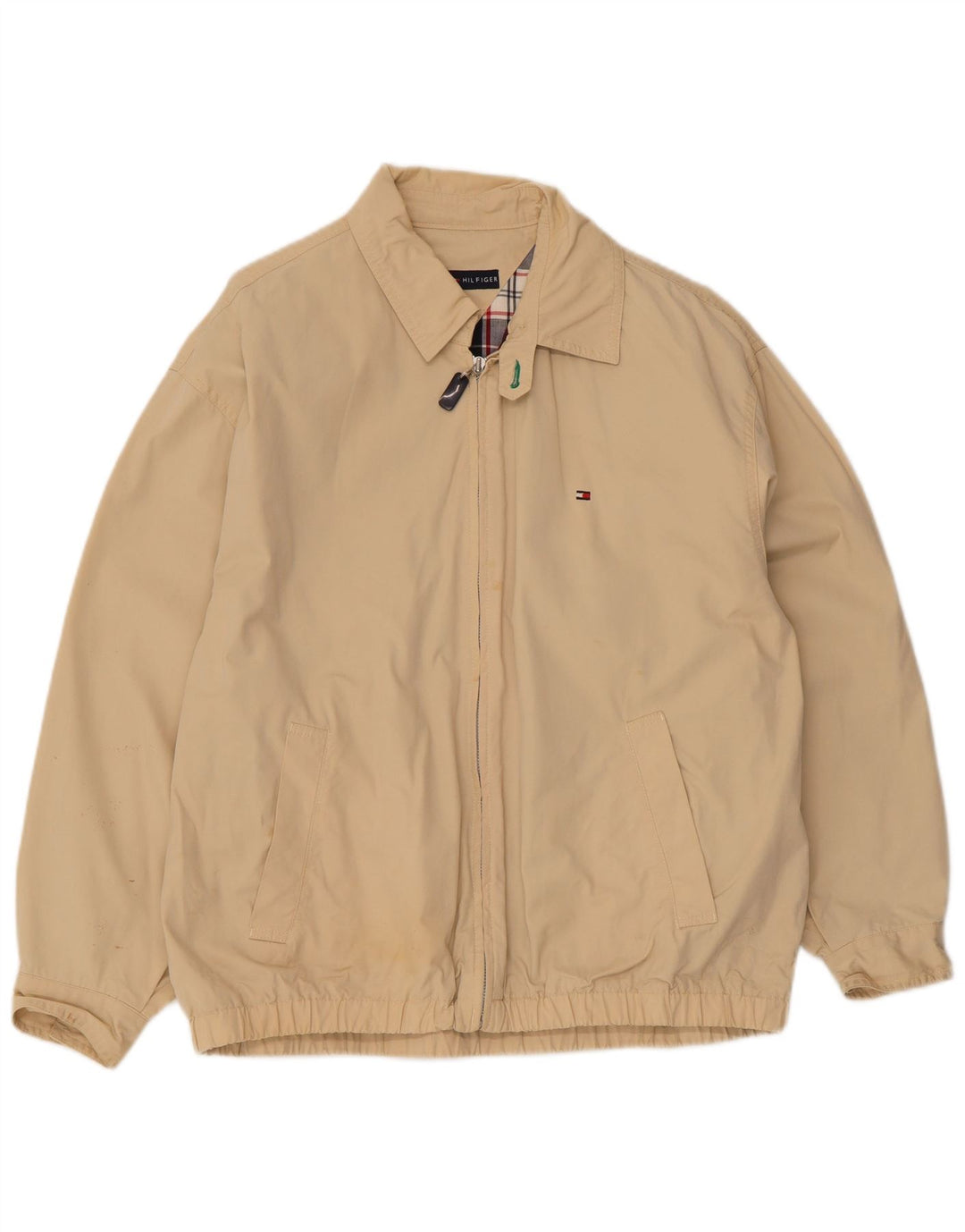 Tommy Hilfiger muška bomber jakna UK 36 Mala bež pamuk