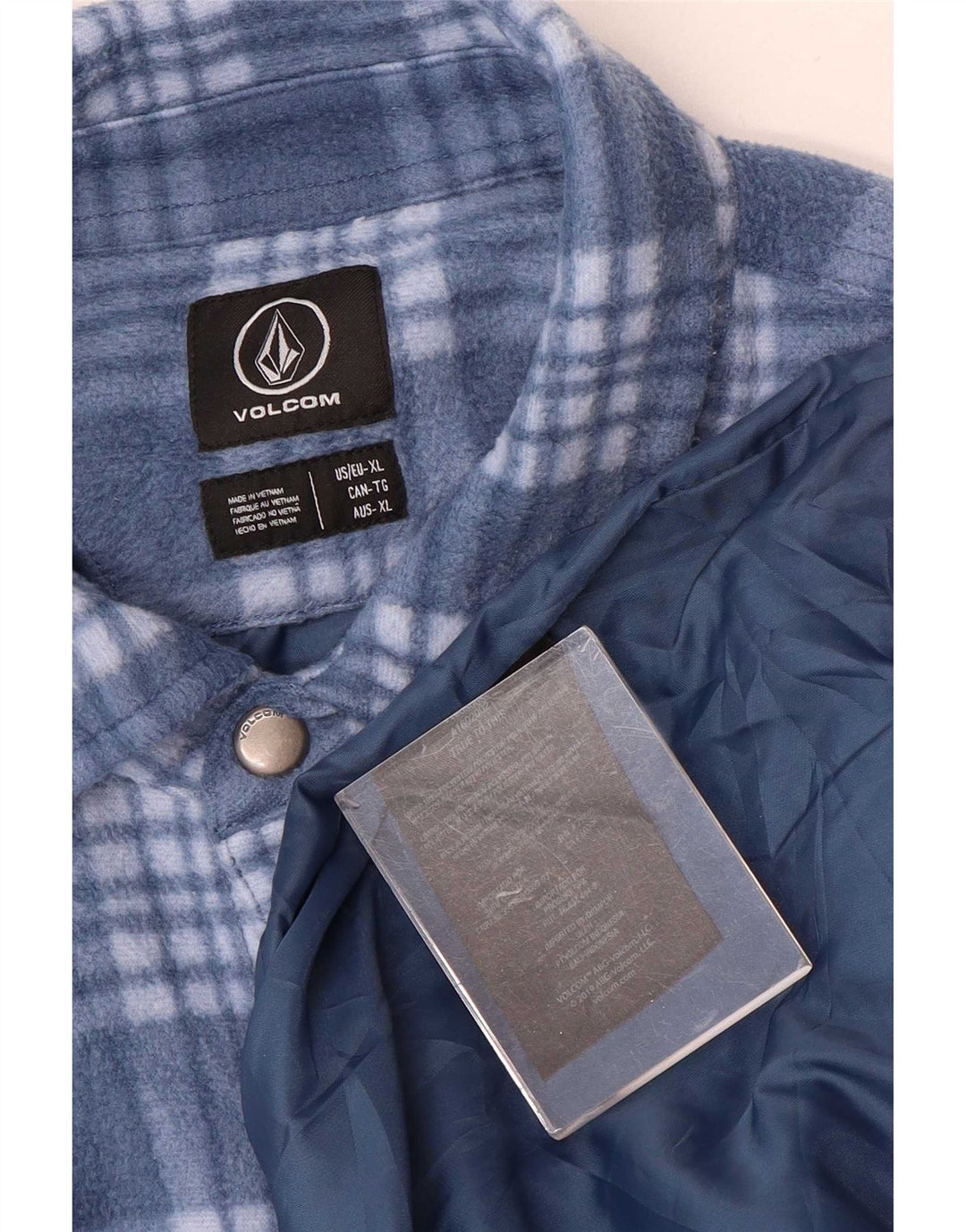 Volcom muška majica od flisa Lumberjack XL plavi karirani poliester