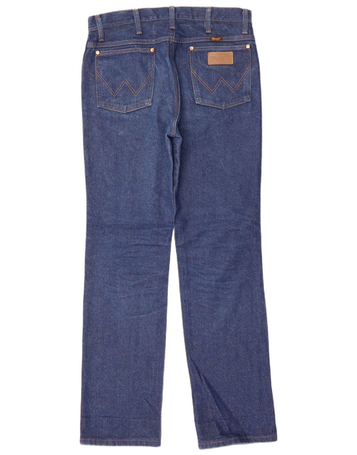 Wrangler muške ravne traperice W32 L32 plavi pamuk