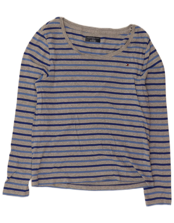 Tommy Hilfiger Ženska majica dugih rukava UK 14 Pamuk s velikim sivim prugama