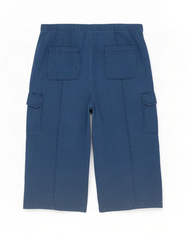 Marks & Spencer ženske skraćene hlače visokog struka UK 20 2XL W40 L24 plava