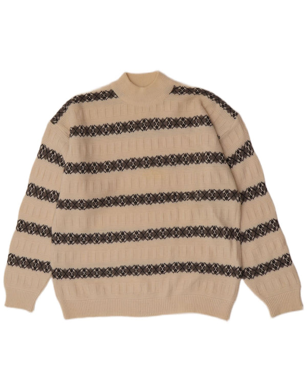 Suspense muški džemper s kornjačinim ovratnikom IT 52 Large Off White prugasti vuneni
