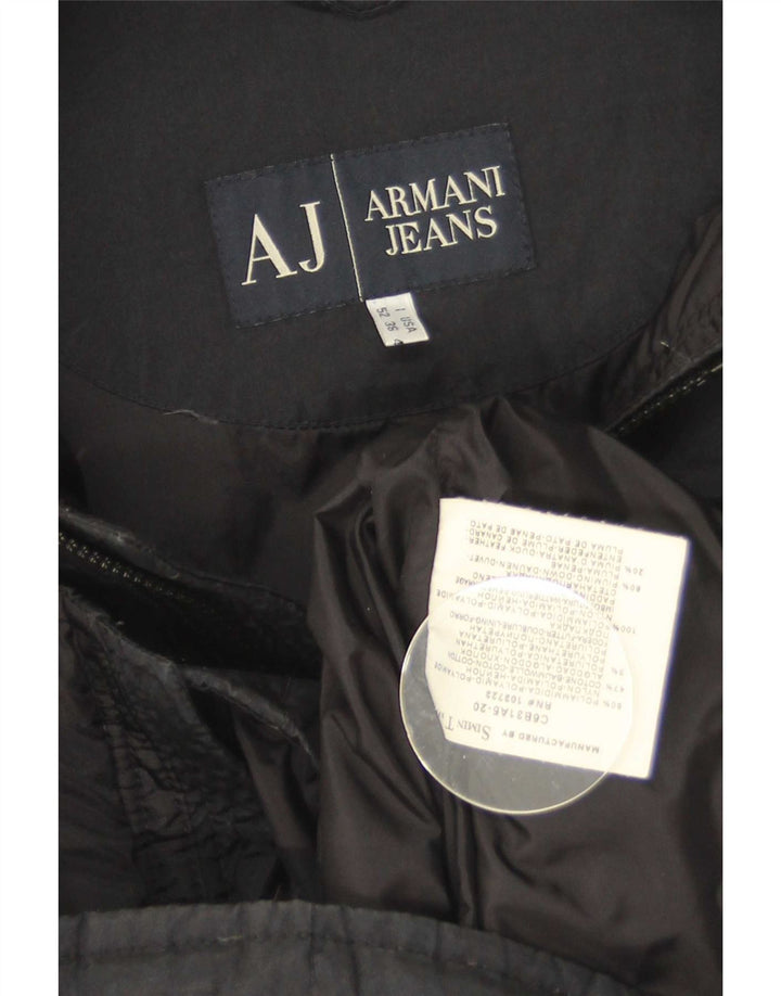 Armani Jeans muška podstavljena jakna UK 42 XL crni poliamid