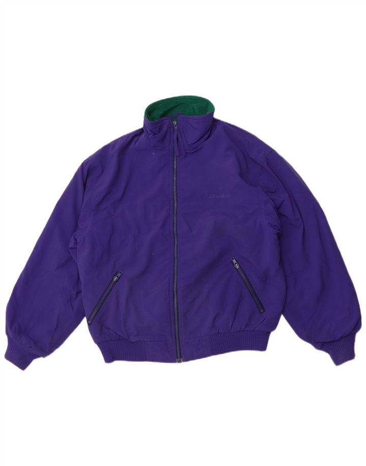 EDDIE BAUER Ženska bomber jakna UK 14 Srednje ljubičasti najlon