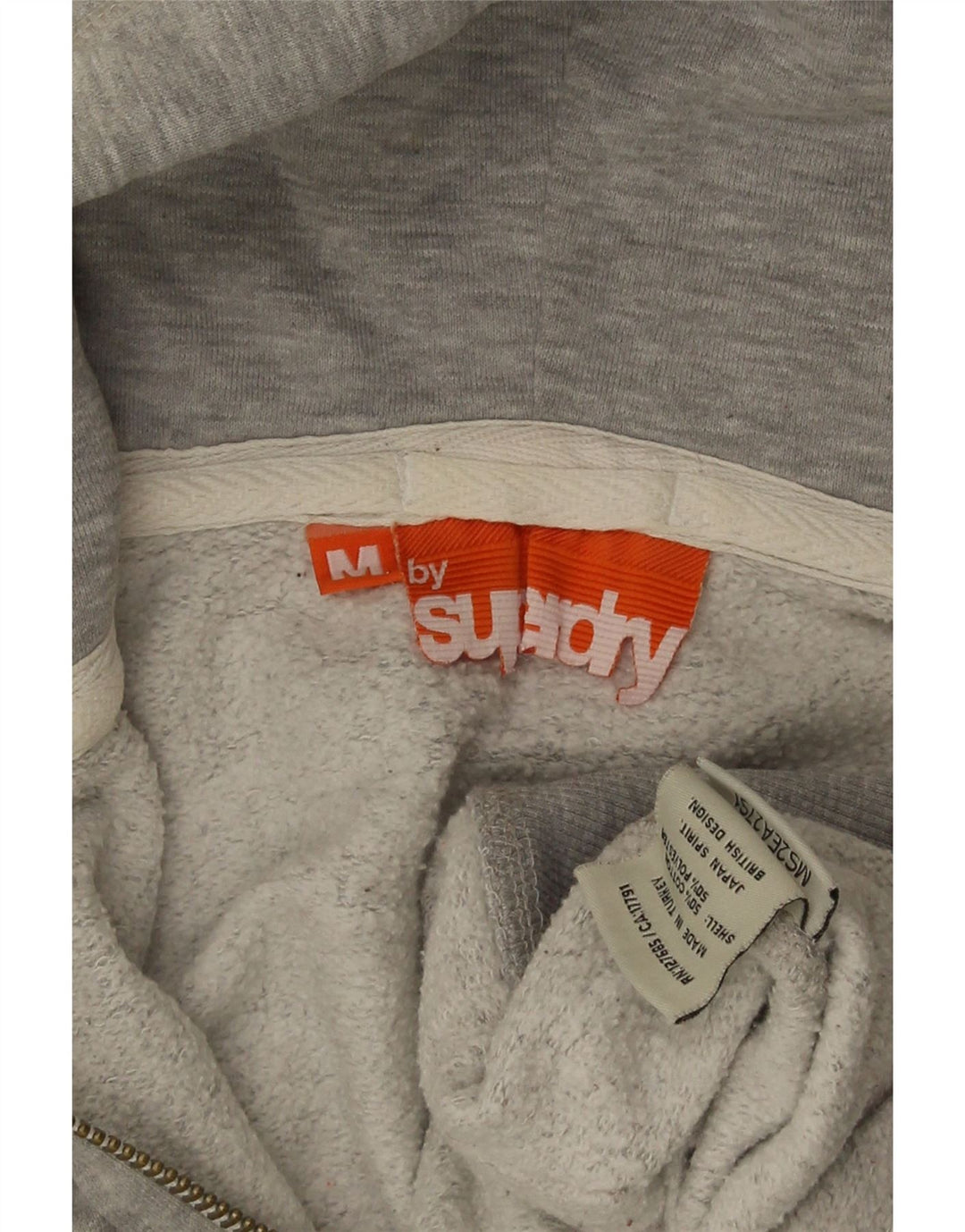Superdry muški pulover s kapuljačom s patentnim zatvaračem, srednje sivi flekasti pamuk