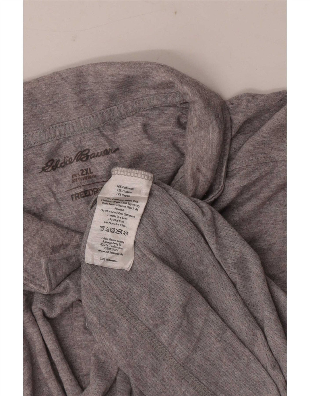 Eddie Bauer muška polo majica kratkih rukava standardnog kroja 2XL sivi poliester