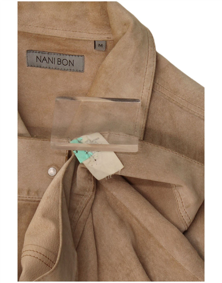 NANI BON Muška bomber jakna od brušene kože UK 38 srednje bež kože