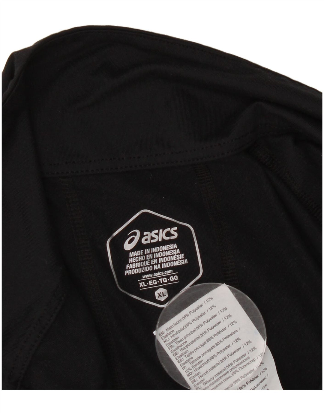 Asics gornji dio trenirke s patentnim izrezom XL crni poliester