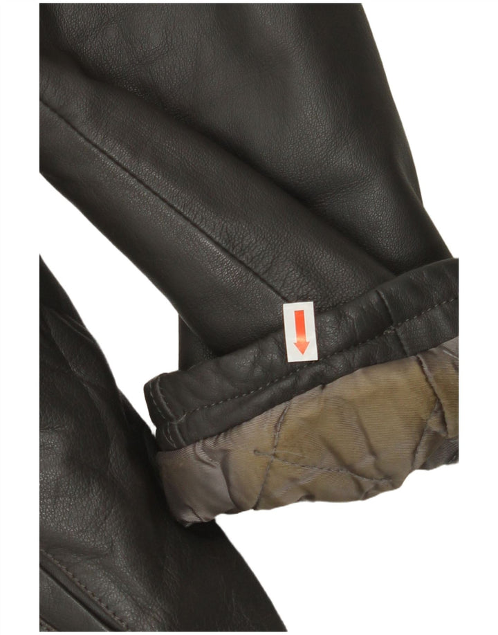 VINTAGE muška kožna jakna UK 38 srednje siva