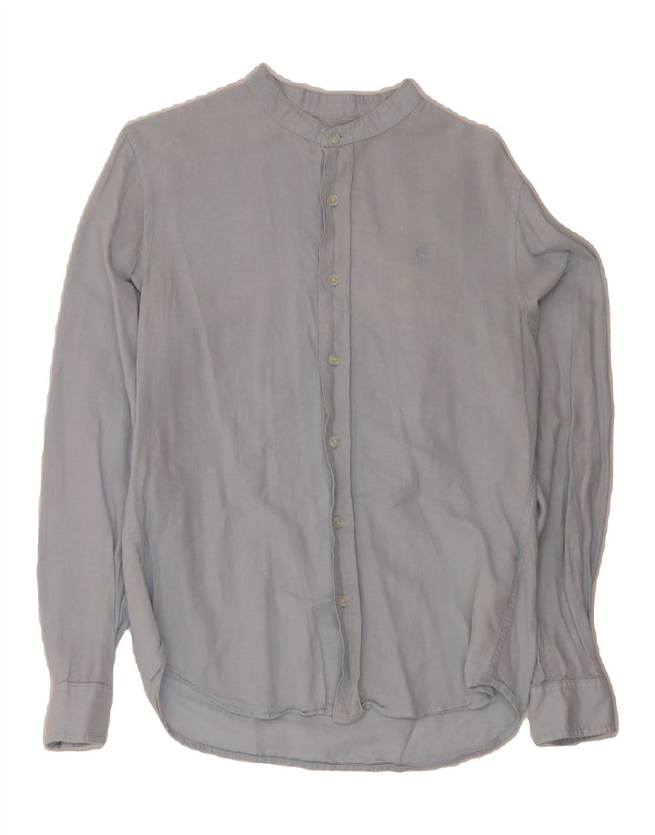 TIMBERLAND Mens Slim Fit Shirt Small Grey Linen Vintage Timberland and Second-Hand Timberland from Messina Hembry 