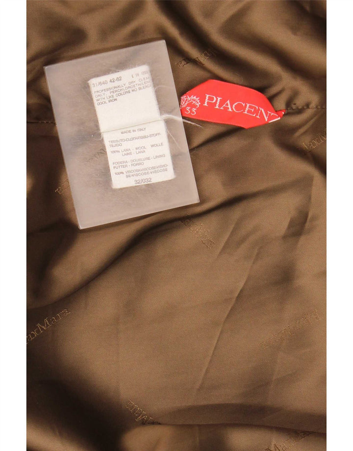 Max Mara ženski preveliki kaput UK 12 srednje smeđe vune