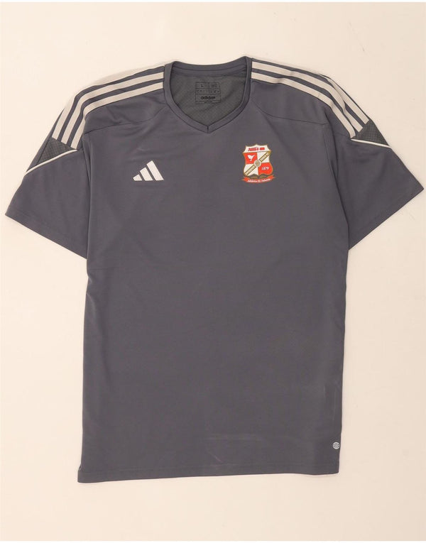 Adidas muška majica kratkih rukava Swindon Town FC Slim Fit Large Grey Poliester