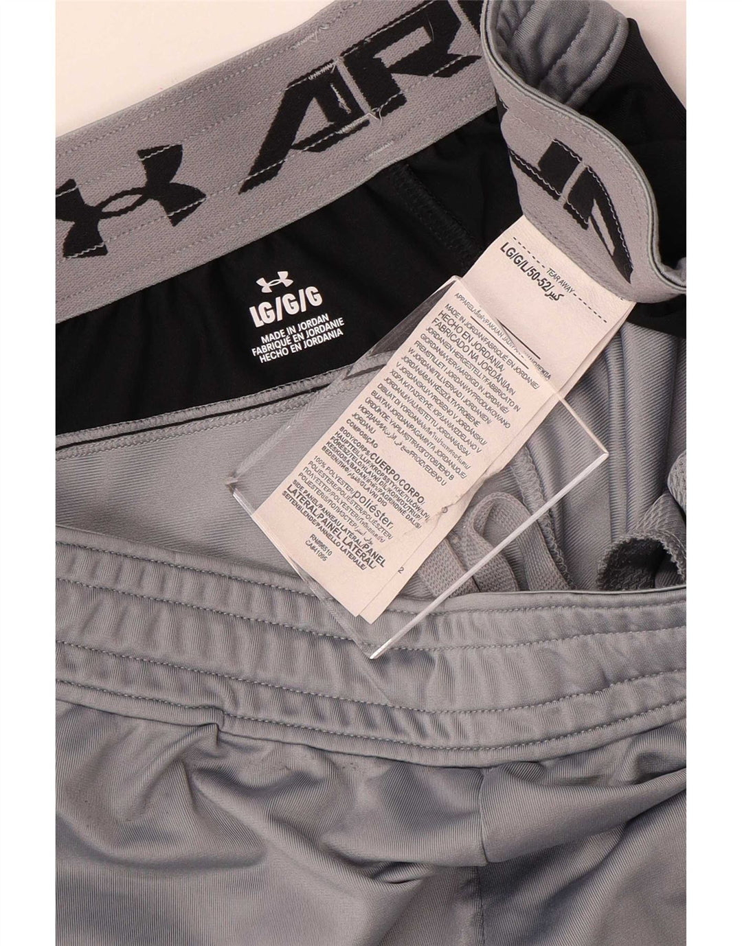Under Armour muške kratke sportske hlače s grafičkim motivima, veliki sivi poliester u boji
