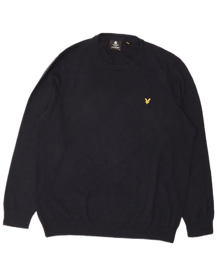 Lyle & Scott muški džemper s okruglim izrezom 2XL tamnoplavi
