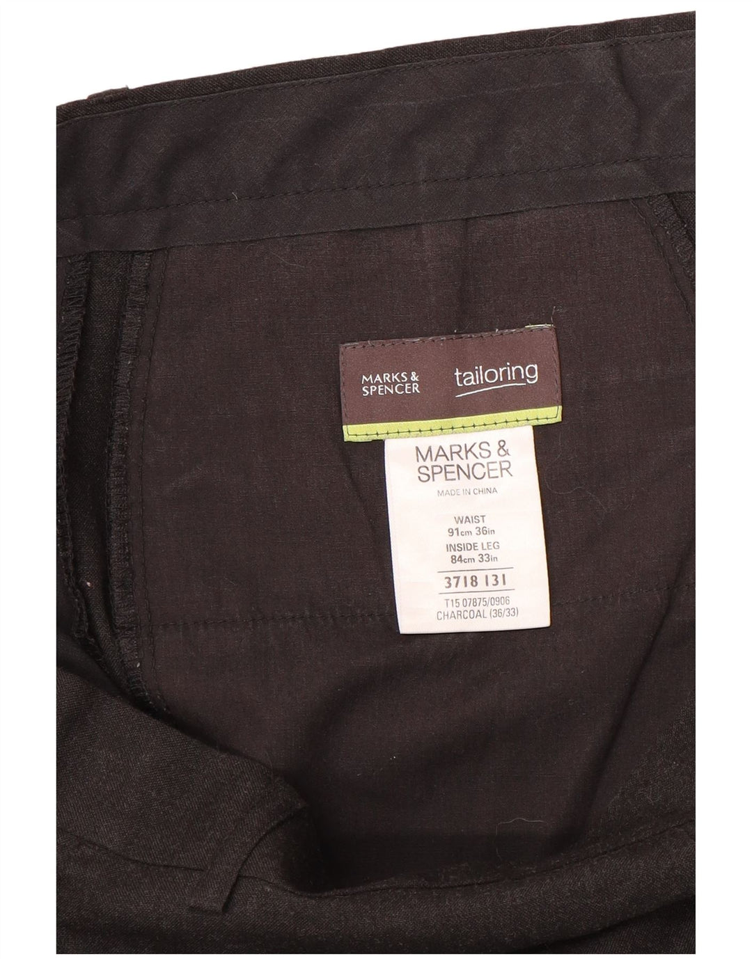 Marks & Spencer muške hlače ravnog odijela W36 L33 sivi poliester