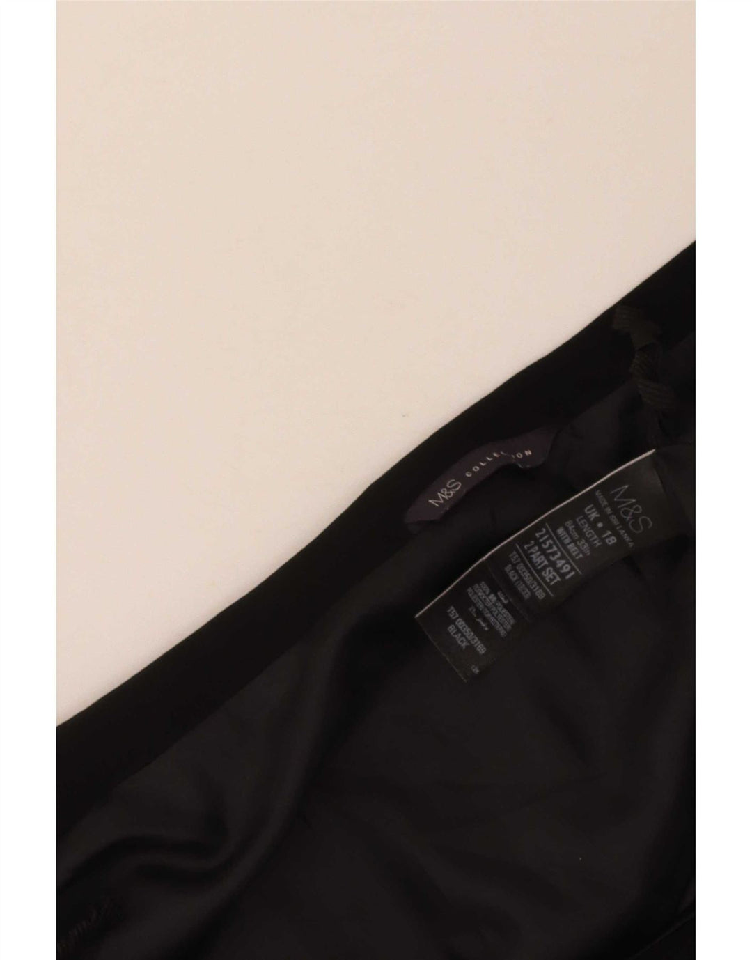 Marks & Spencer ženska suknja A-kroja UK 18 XL W36 crni poliester