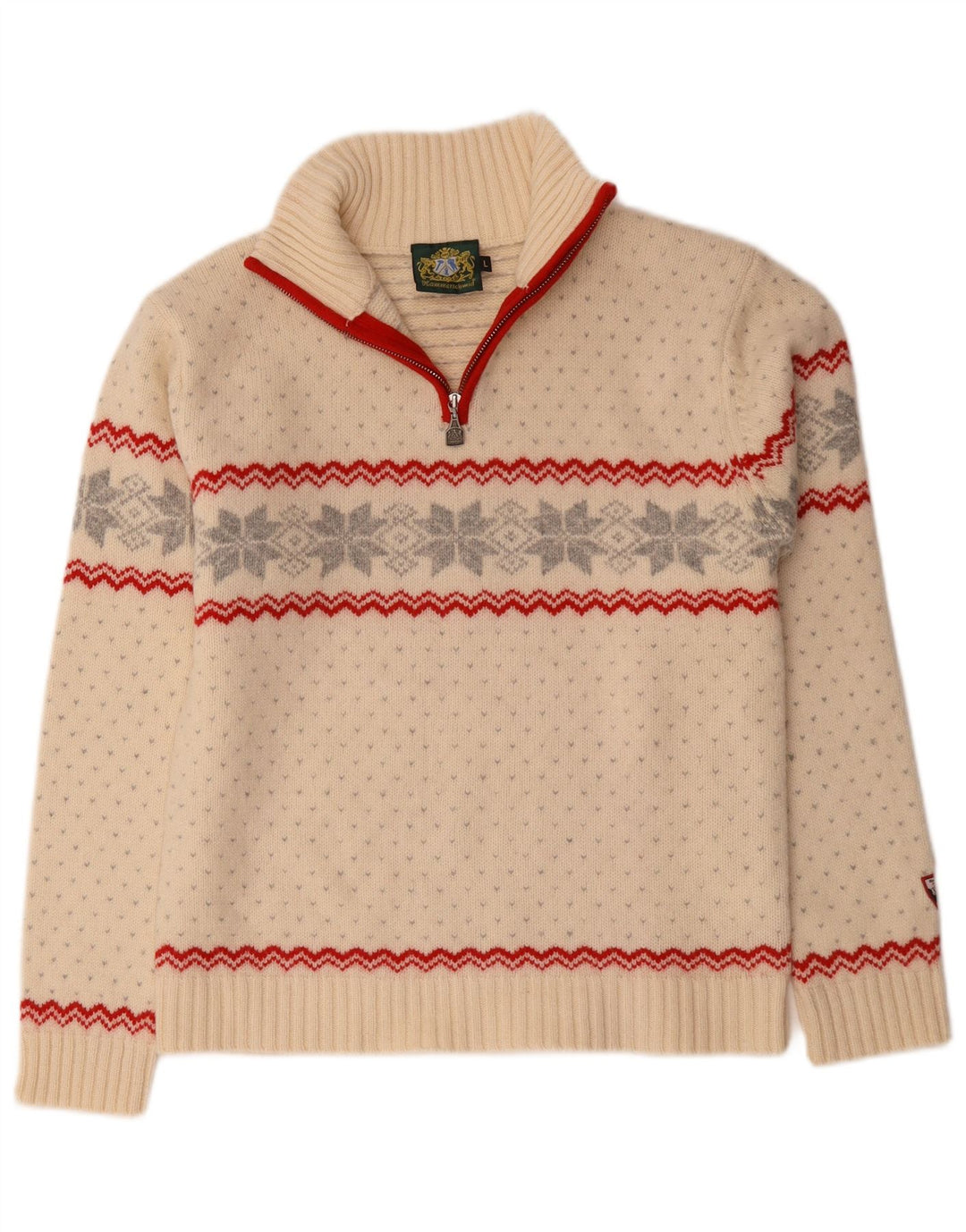 Hammerschmidt ženski džemper s izrezom s patentnim zatvaračem UK 16 Large Off White