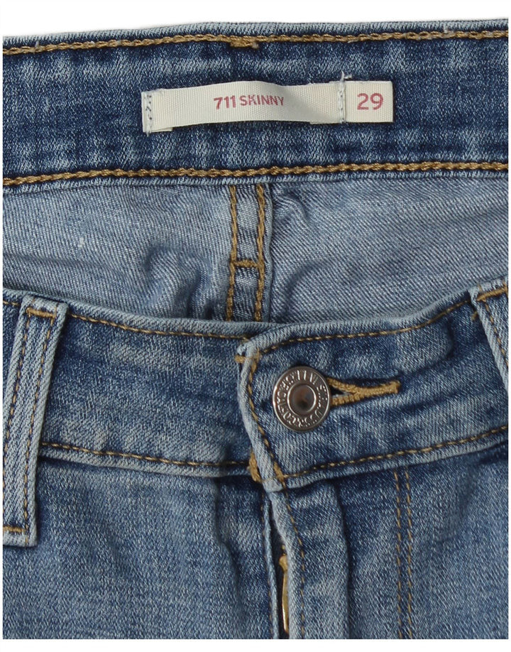 Levi's ženske 711 uske traperice W29 L30 plavi pamuk