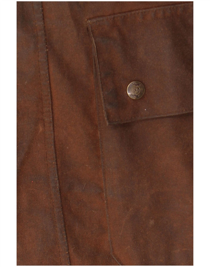 HUNTER Muški lovački kaput od voštanog pamuka s kapuljačom UK 34 XS Smeđi pamuk