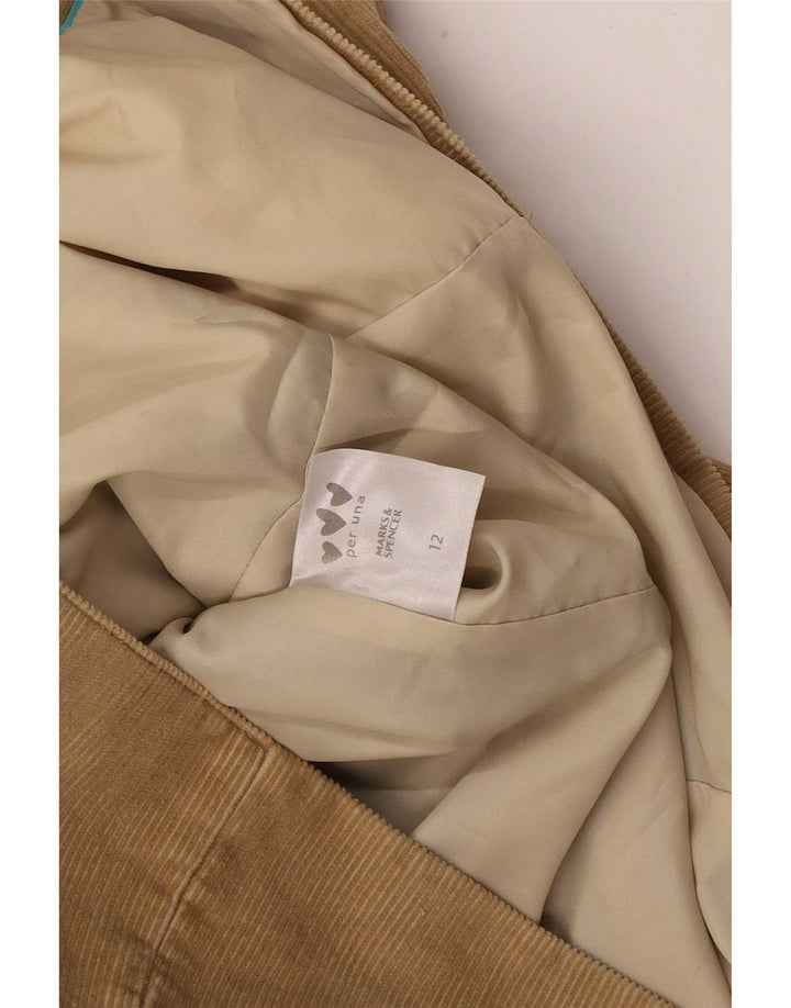 Marks & Spencer Womens Per Una 2 Button Blazer Jacket UK 12 Medium Beige