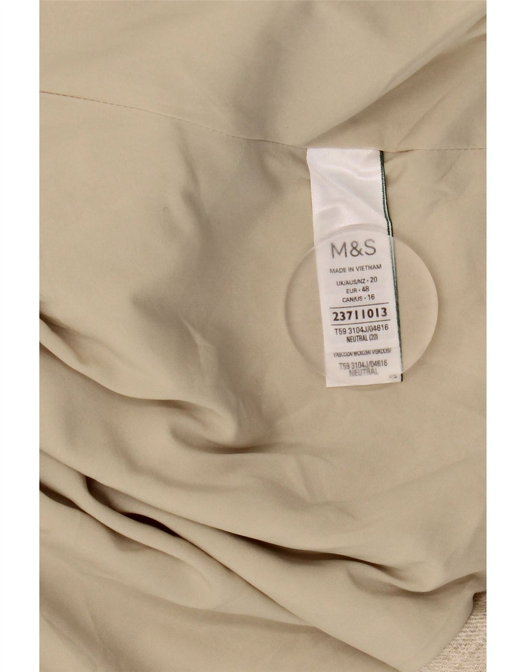 MARKS & SPENCER Ženska otvorena jakna sa jaknom UK 20 2XL Bež lan