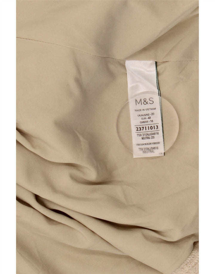MARKS & SPENCER Ženska otvorena jakna sa jaknom UK 20 2XL Bež lan
