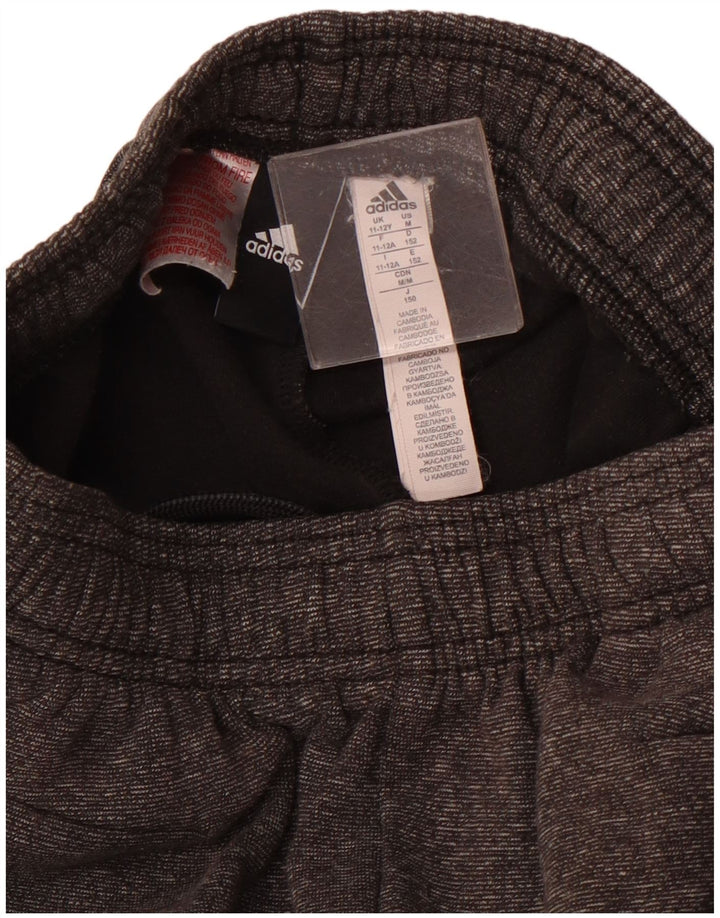 ADIDAS Trenirke za djevojčice, hlače za trčanje, 11-12 godina, sivi flekasti pamuk