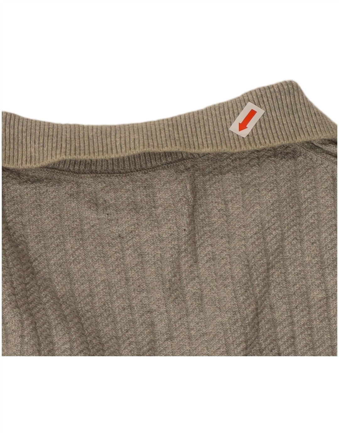 MASSIMO DUTTI Muški džemper s polo ovratnikom, srednje sivi pamuk