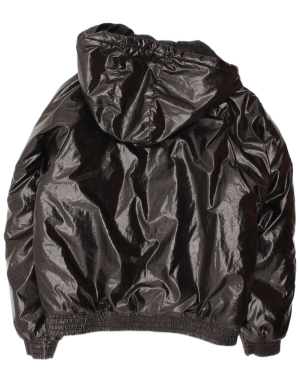 Siva polietilenska jakna s kapuljačom Guess za djevojčice 9-12 mjeseci