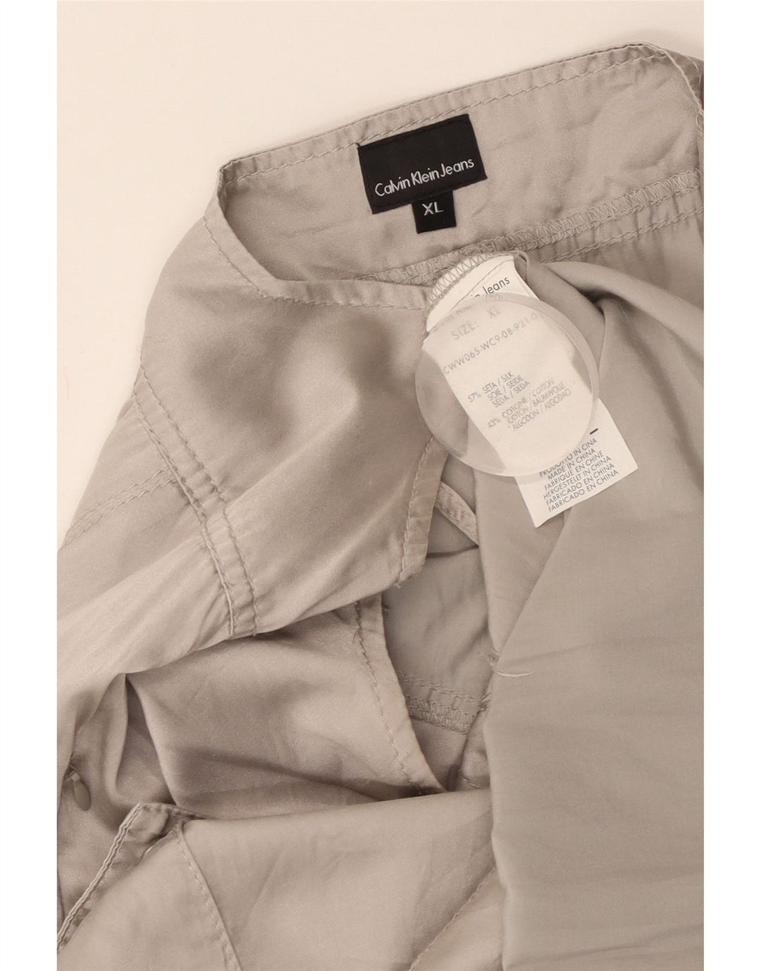 CALVIN KLEIN JEANS Ženski sarafan UK 18 XL Siva svila