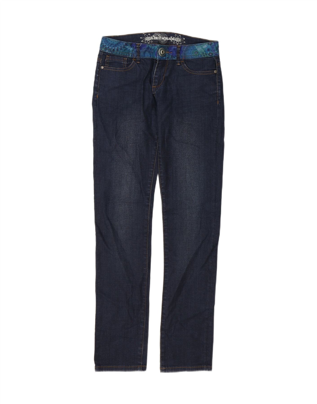 DESIGUAL Womens Slim Jeans W28 L33 Navy Blue