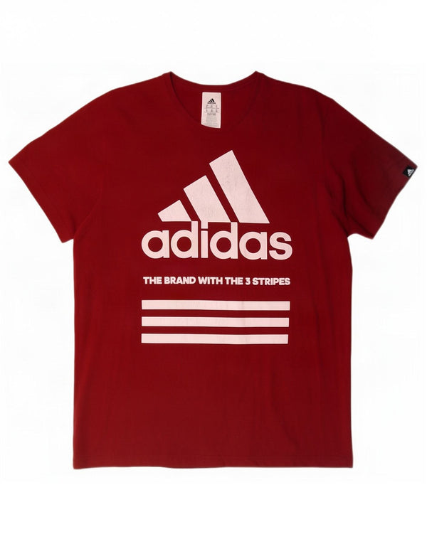 Adidas muška majica s grafičkim motivima XL, crveni pamuk
