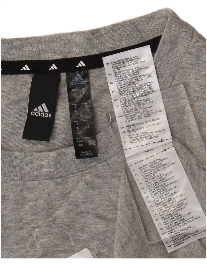 Adidas muška majica s grafičkim motivima, srednje sivi pamuk