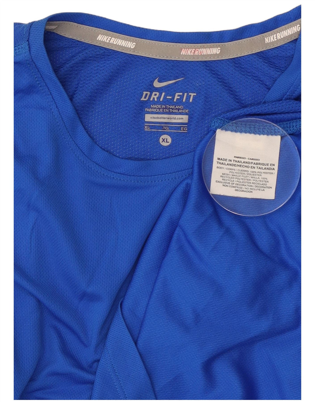 Nike ženska majica kratkih rukava Dri Fit UK 18 XL plavi poliester