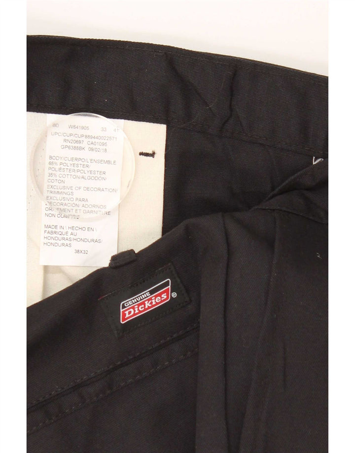 Dickies muške ravne chino hlače W38 L32 crni poliester