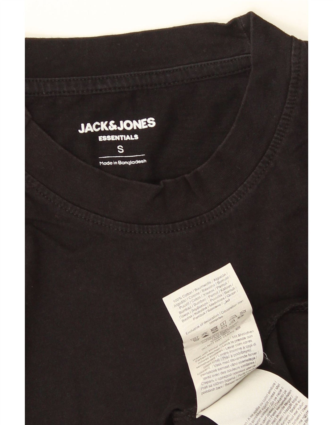 Jack & Jones Muška majica kratkih rukava Mali crni pamuk